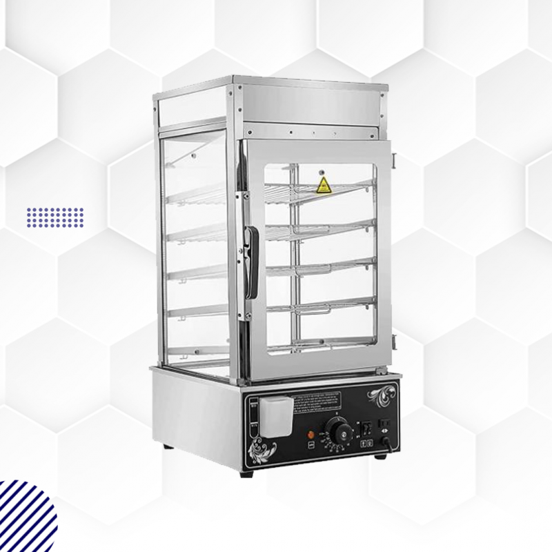 Kreppsland CZ-1HV | Vitrina exhibidora caliente con vapor 4 niveles