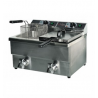 KREPPSLAND DZL-42L | Freidora electrica 42 lts (2freidoras de aceite industrial1+21) con valvula de drenaje
