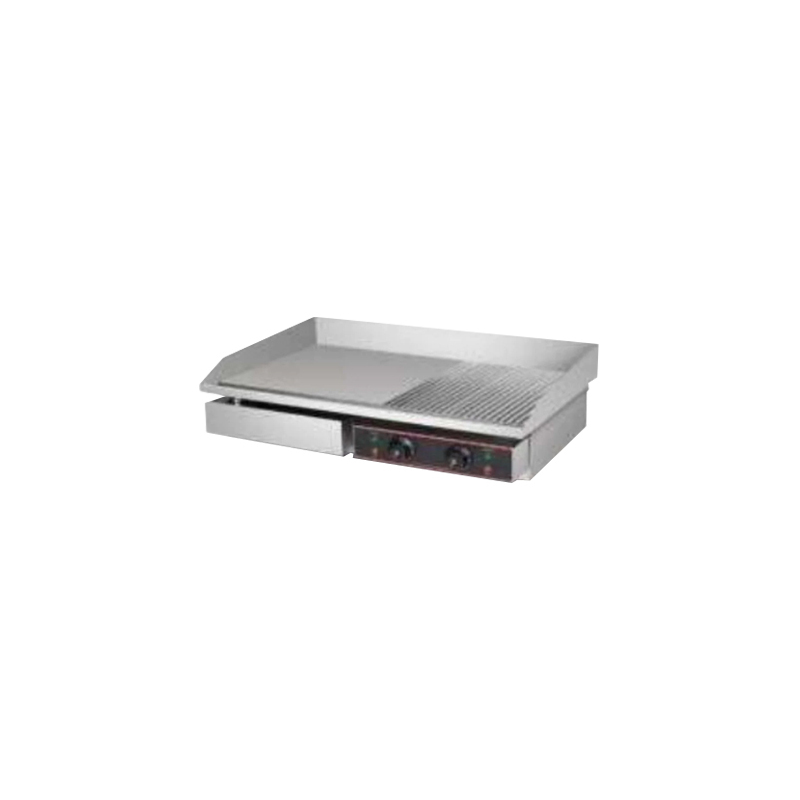 KREPPSLAND DPL-730-2 | Plancha electrica 1/3 acanalada 2/3 plana 74 cm