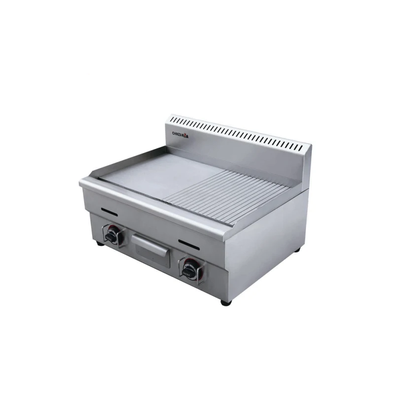 KREPPSLAND GPL-730-2 | Plancha mitad lisa mitad acanalada a gas 73 cm