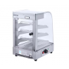 KREPPSLAND HW-861 | Vitrina caliente cristal curvo en acero inox 35 cm