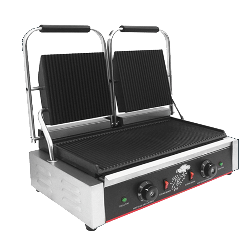 MIGSA BN-813 | Plancha Panini doble acanalada