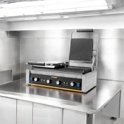 RHINO PLANPA-3600 | Plancha Panini doble acanalada