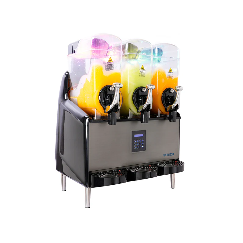 MIGSA X-III | Granita con 3 Tazones de 12 lts con iluminacion multicolor