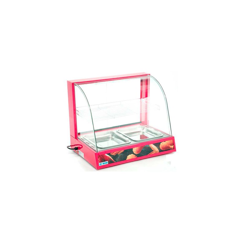 MIGSA BN660R | Vitrina caliente 2 niveles 66 cm